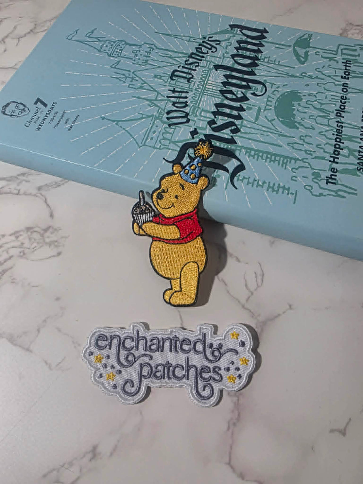NEW DROP - 3" Winnie the Pooh Birthday Cupcake Hat Embroidered Iron On Patch