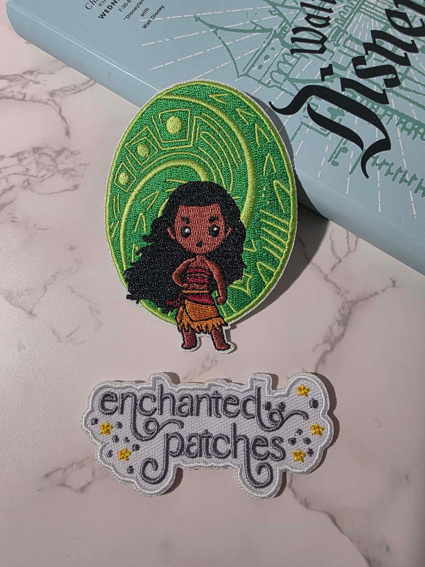 3.5" Kawaii Happiest Park Moana Pacific Islander Princess Embroidered Iron On Patch