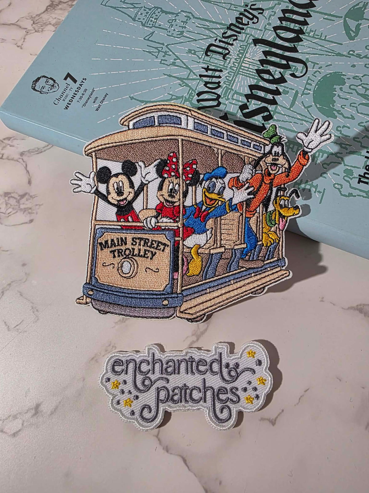 5" Happiest Mouse Duck Fab 5 on Main Street Trolley Embroidered Iron On Patch