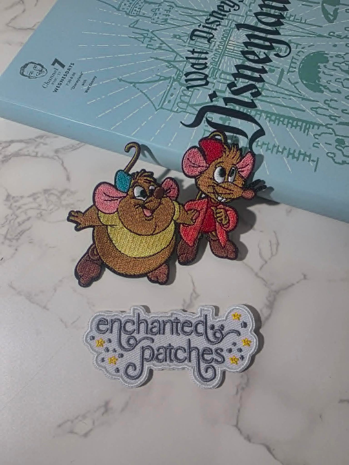 NEW DROP - 4" Gus Gus & Jaq Sidekick Mouse Friends of Cinderella Embroidered Iron On Patch