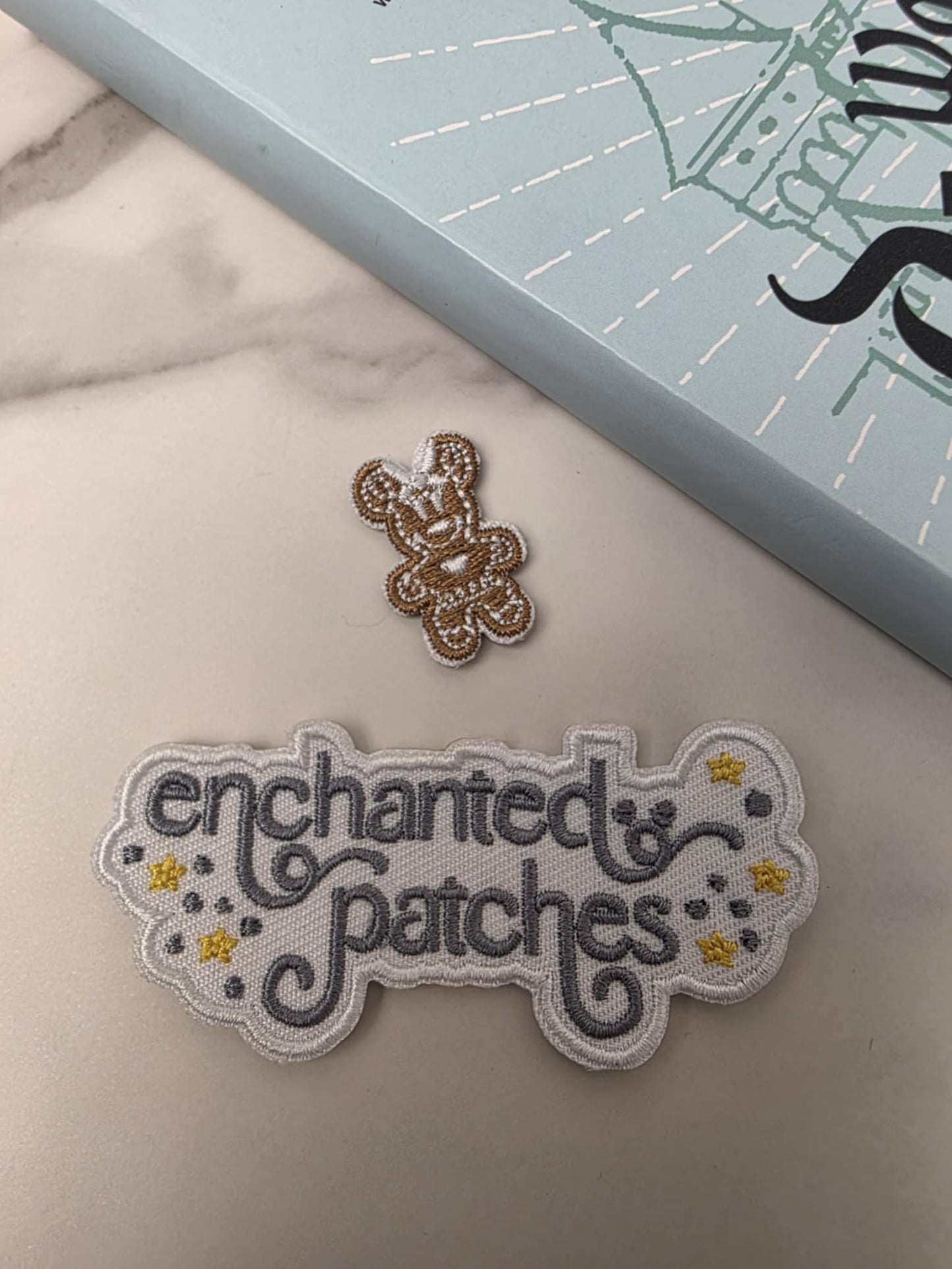 1" Mini Happiest Girl Mouse Christmas Gingerbread Men Embroidered Iron On Patch