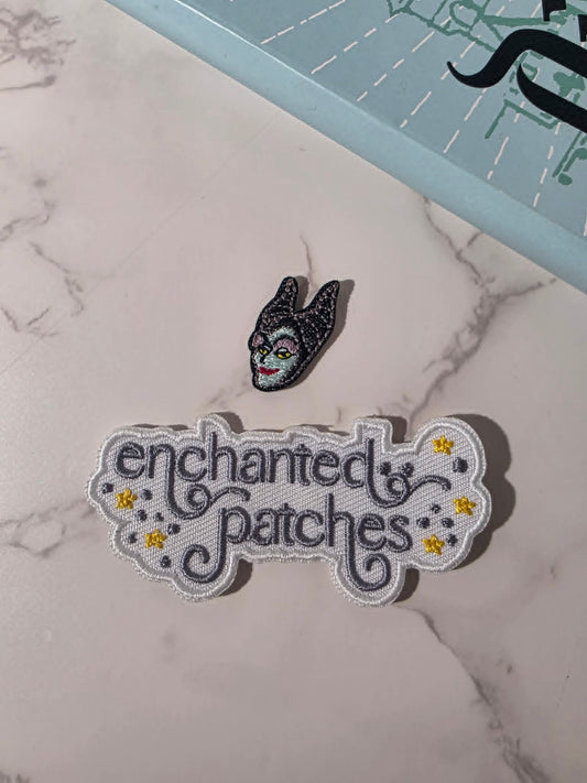 1" Mini Sleeping Beauty Princess Malificent Villain Embroidered Iron On Patch