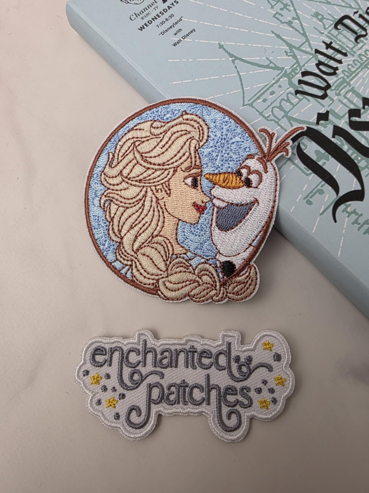 3.5" Snow Queen Princess with Snowman Friend Bestie Embroidered Iron On Patch