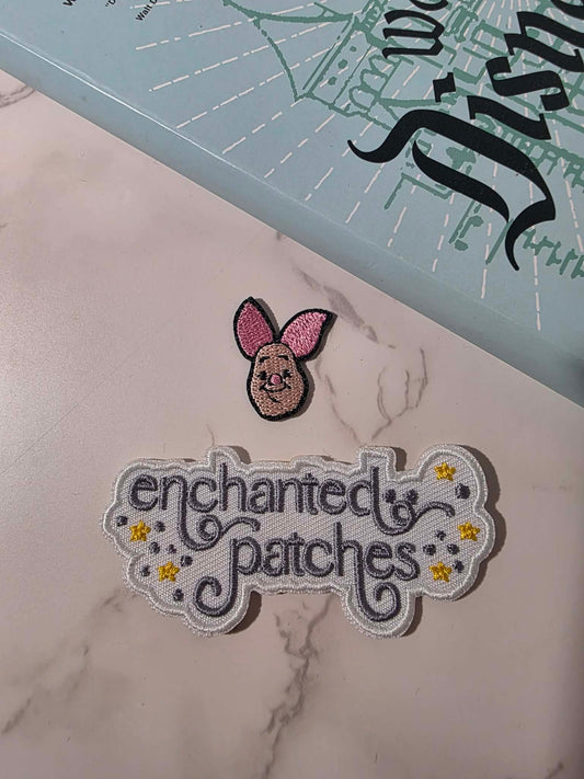 NEW DROP - 1" Mini Pooh's Friend Piglet Embroidered Iron On Patch