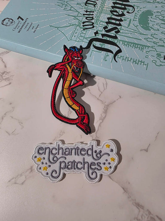 3.5" LNY Asian Chinese Princess Dragon Sidekick from Happiest Park Iron On Patch