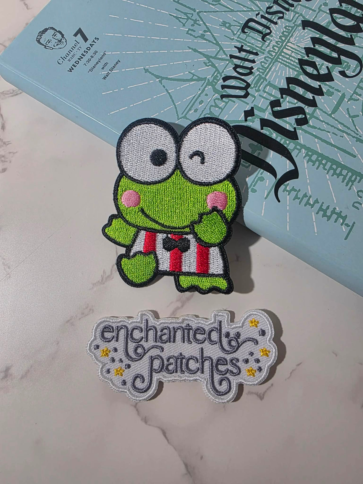 3" Kawaii Japanese Frog Vintage Anime Cartoon Pastel Embroidered Iron On Patch