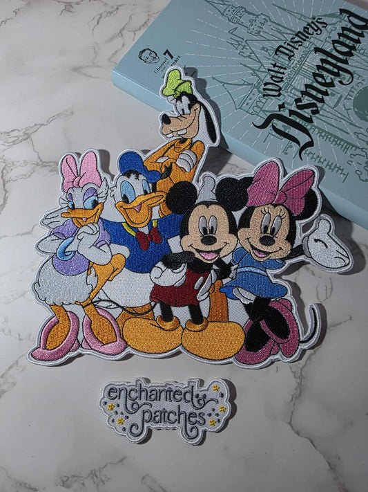 8" XL Classic Fab 6 Mouse Dog Duck BFF Friends Bestie Iron On Patch