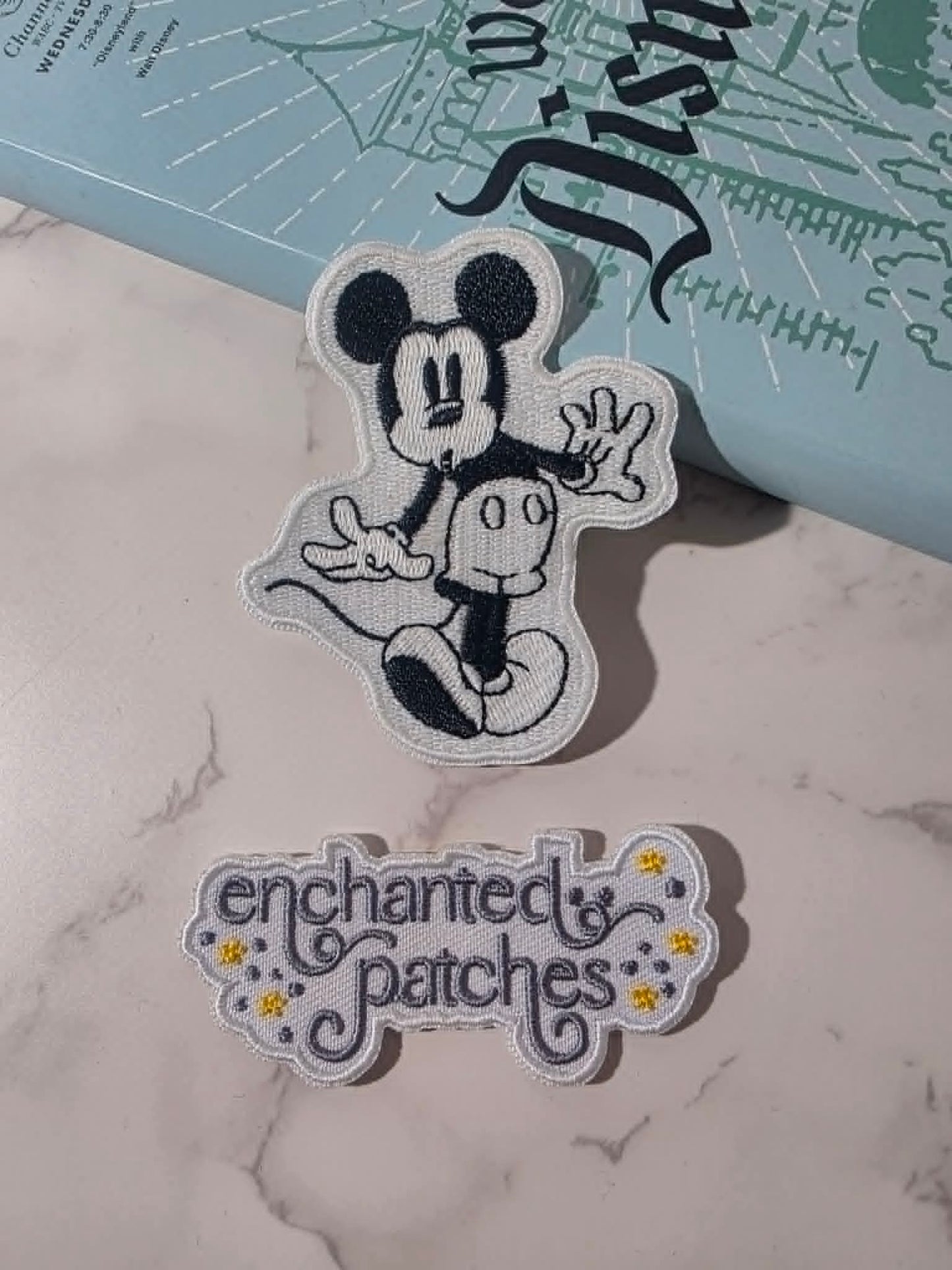 NEW DROP - 3" Glow in the Dark Classic Mickey Mouse Embroidered Iron On Patch