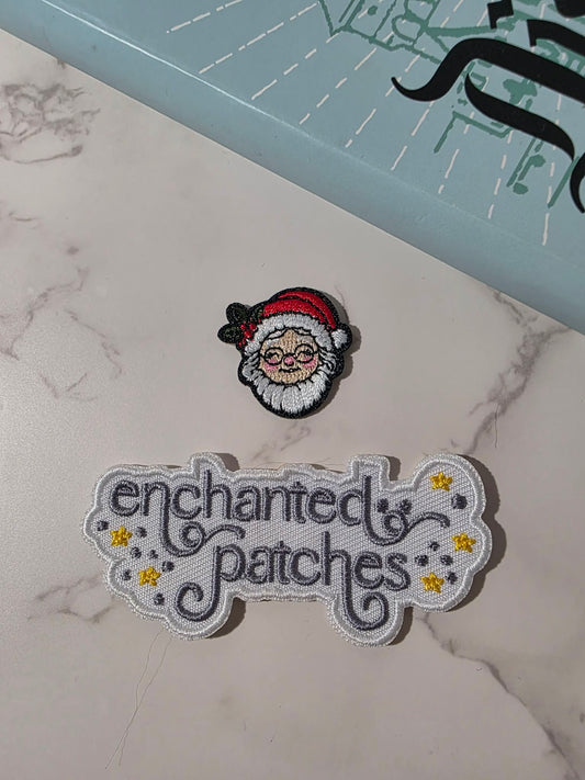 1" Mini Christmas Mrs. Santa Claus Jolly Saint Nicholas Embroidered Iron On Patch