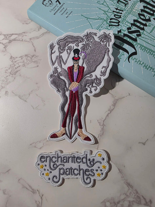 5" Bayou Princess Profile and Frog Villain Embroidered Iron On Patch