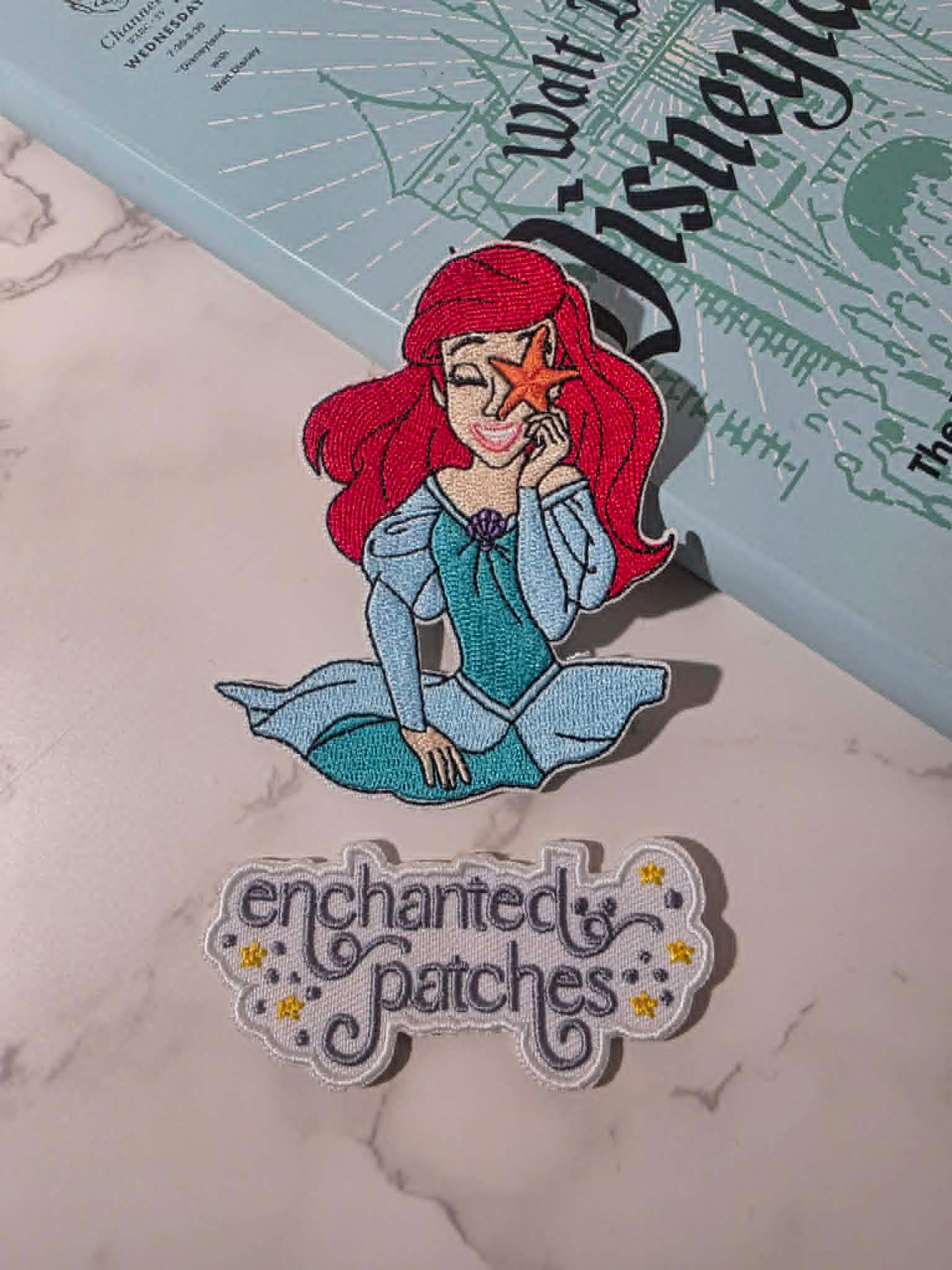 **VAULT COLLECTION** LAST ONE - 4" Mermaid Princess Starfish Embroidered Iron On Patch