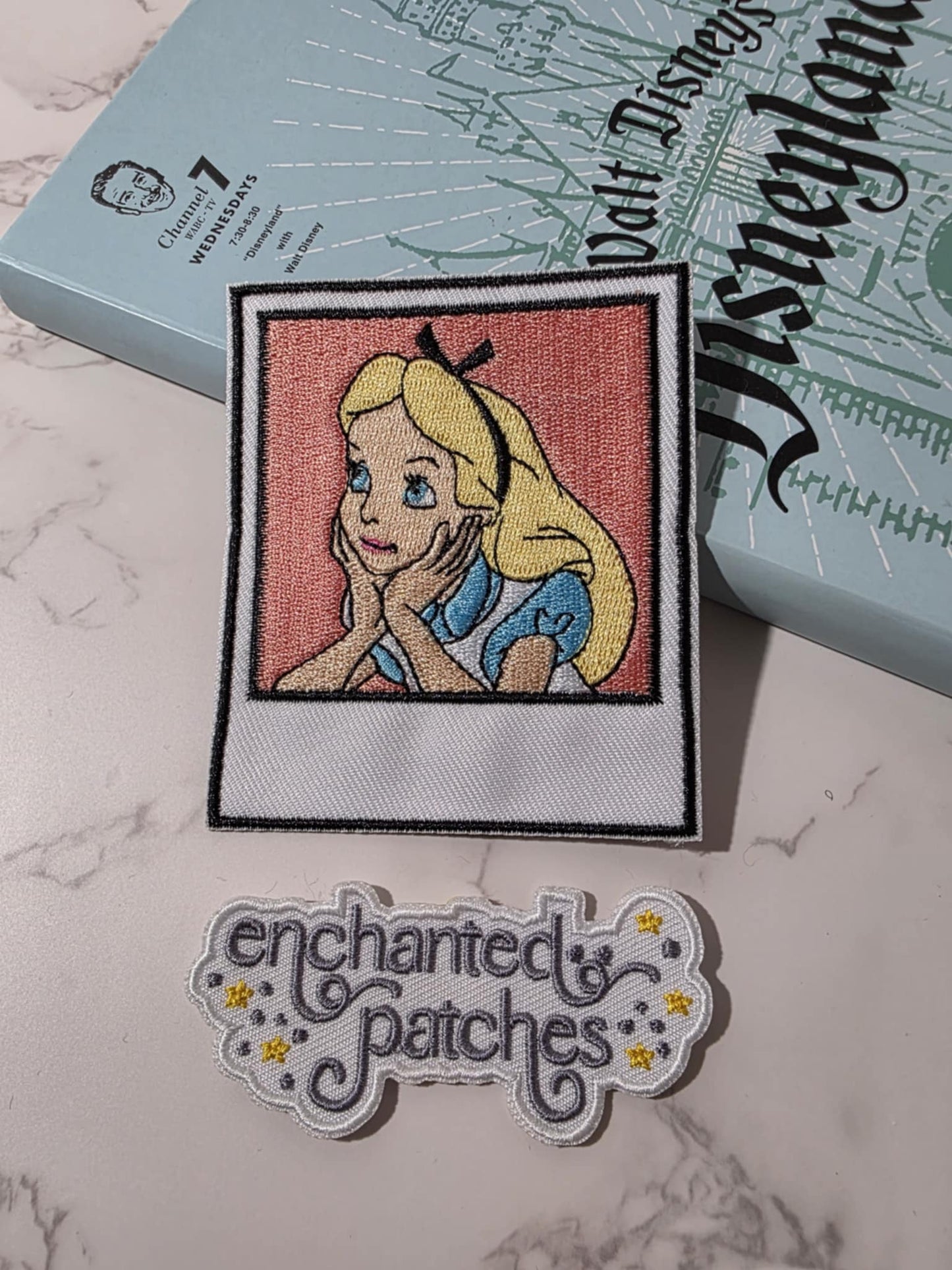 3.5" Wonderland Princess in Polaroid Embroidered Iron On Patch