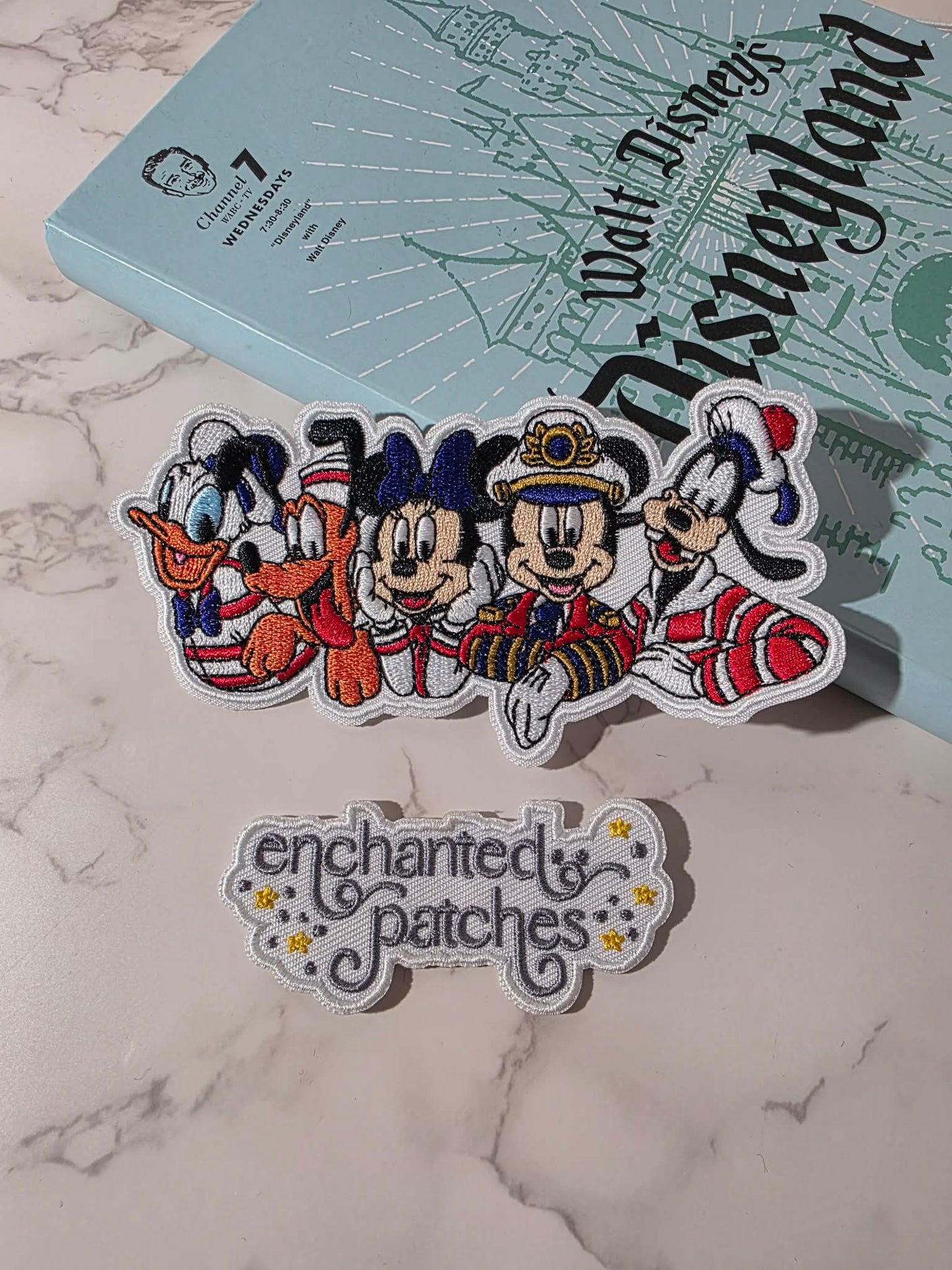 5" DCL Magical Cruise Fab 5 Girl Boy Mouse Goofy Duck Iron On Patch