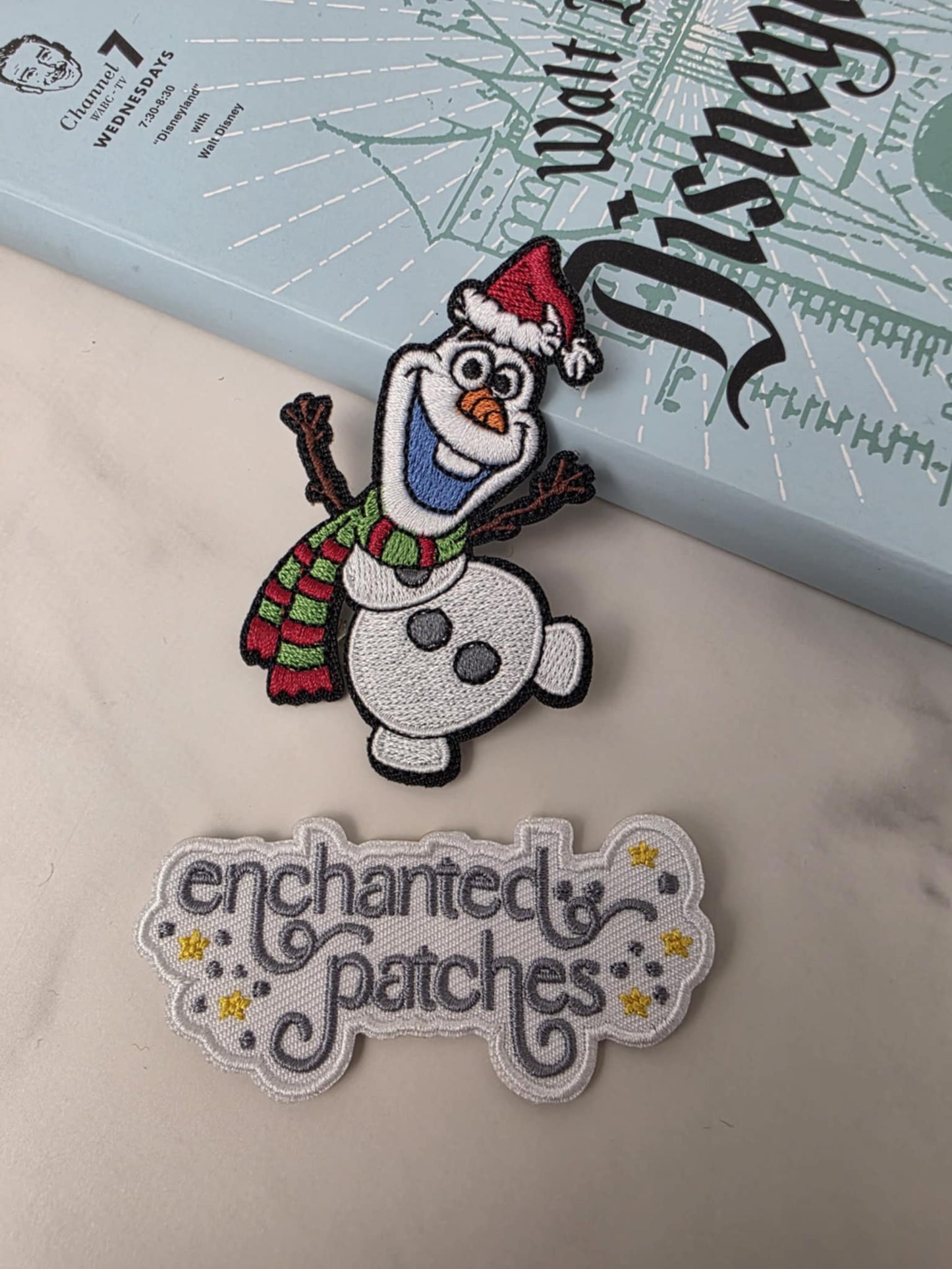 3" Frozen Queen Christmas Snowman Scarf Embroidered Iron On Patch