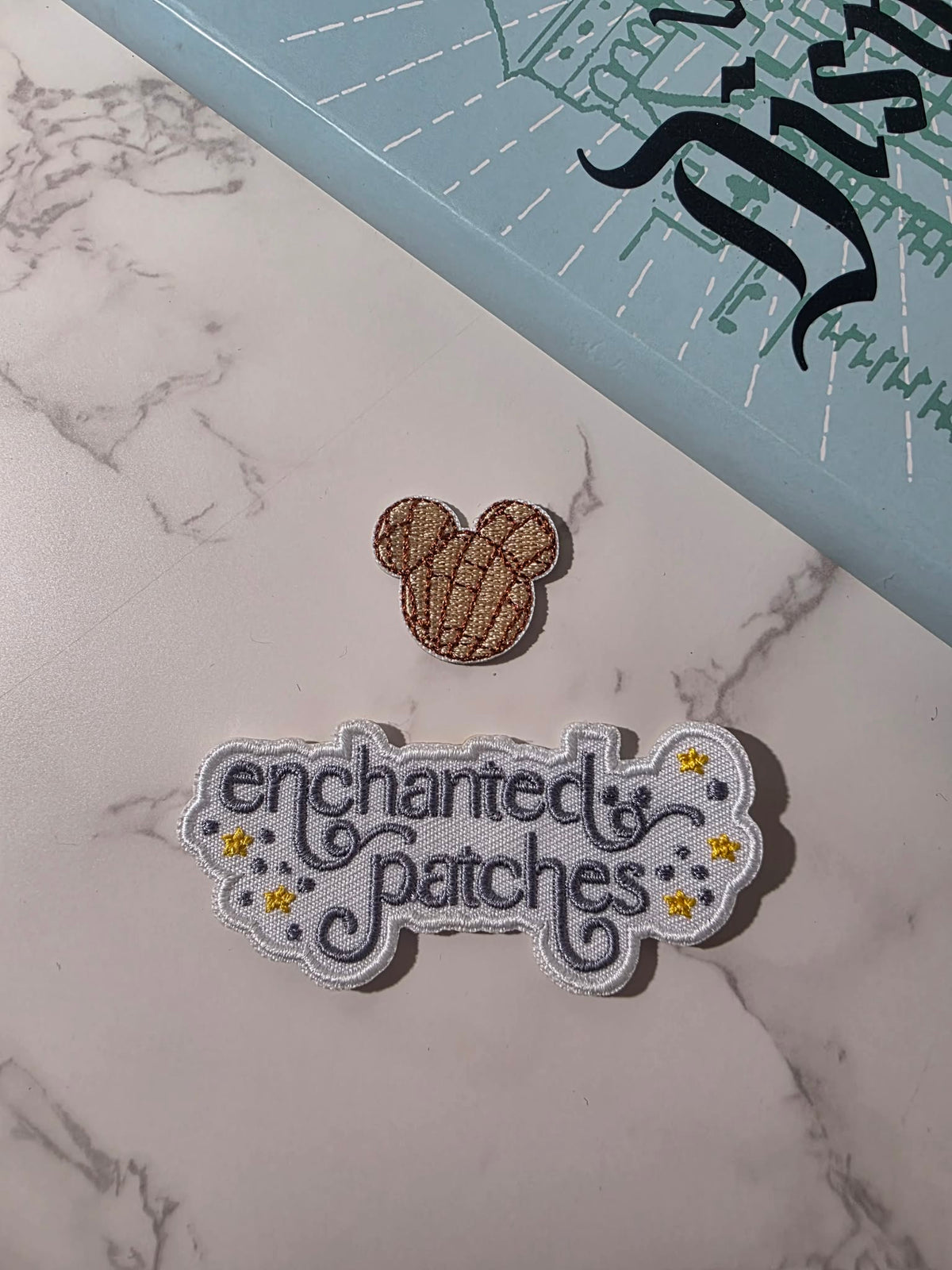 1" Mini Mickey Shaped Concha Mexican Pastry Embroidered Iron On Patch