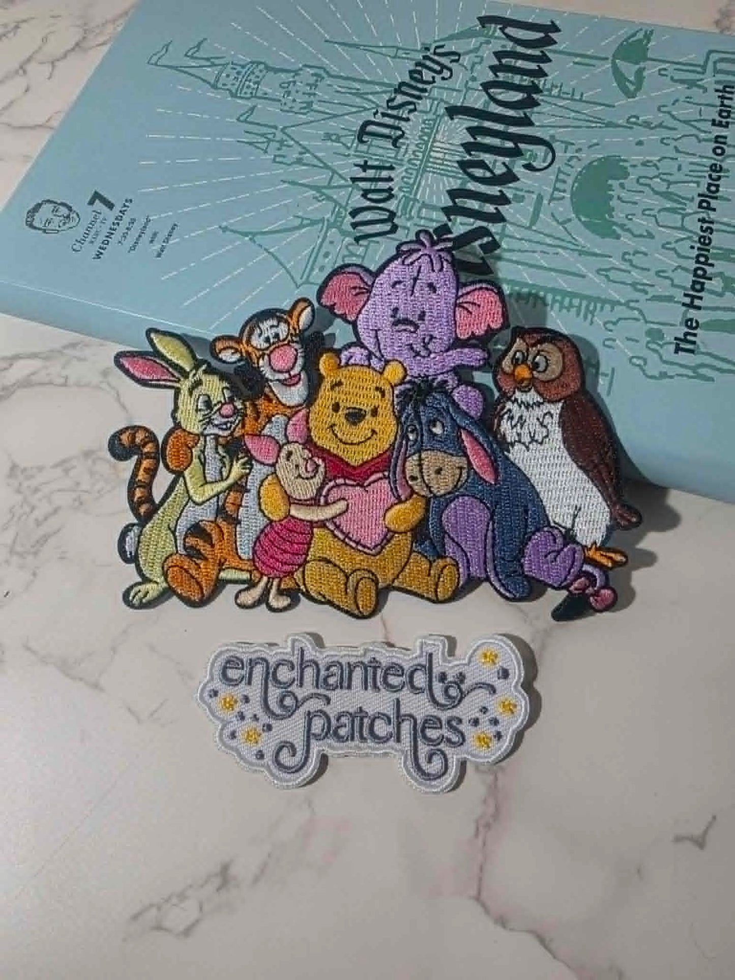 NEW DROP - 5" Winnie the Pooh and Friends Valentine Embroidered Iron On Patch