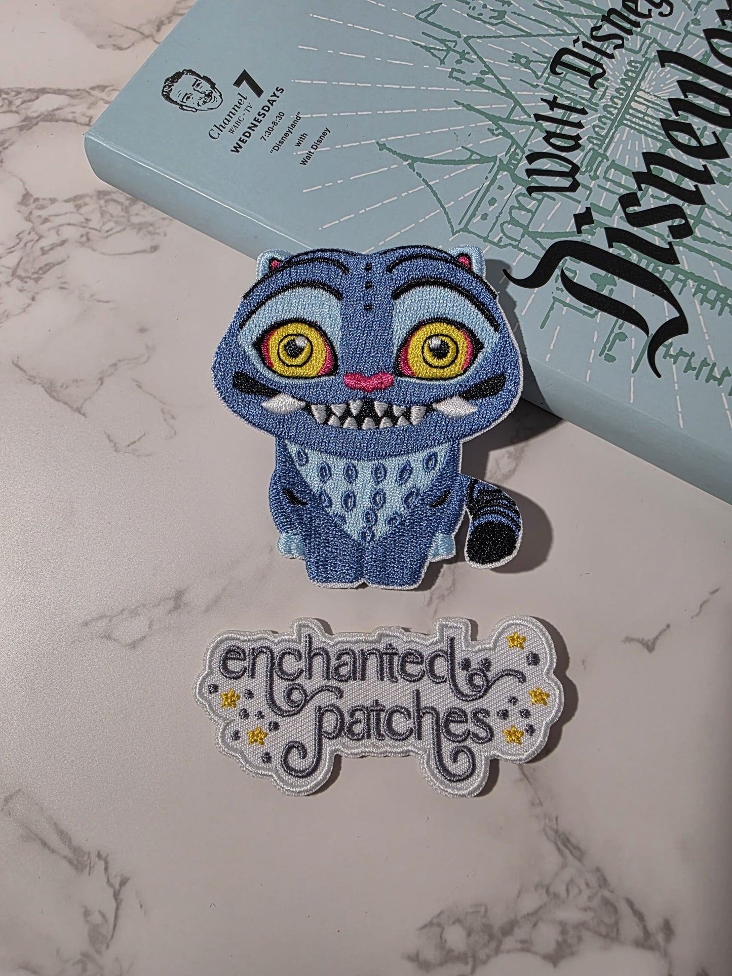 LAST FOUR - 3" Blue Tiger Derpy K-POP Demon Hunters Embroidered Iron On Patch