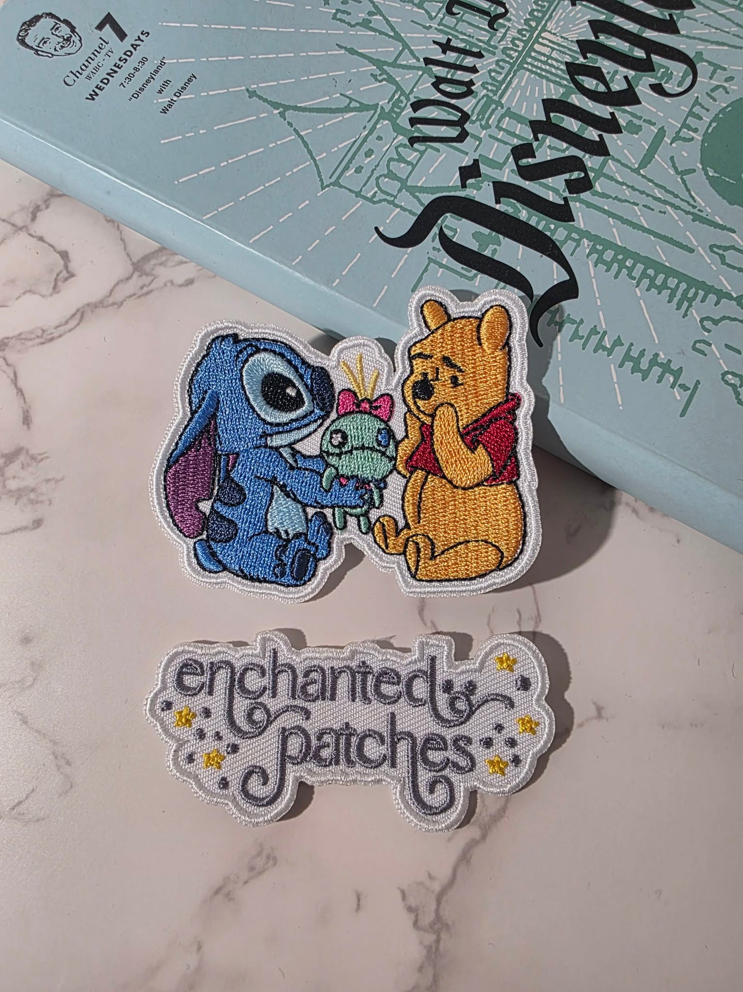 3" Blue Alien offers Scrump to Pooh Embroidered Iron On Patch
