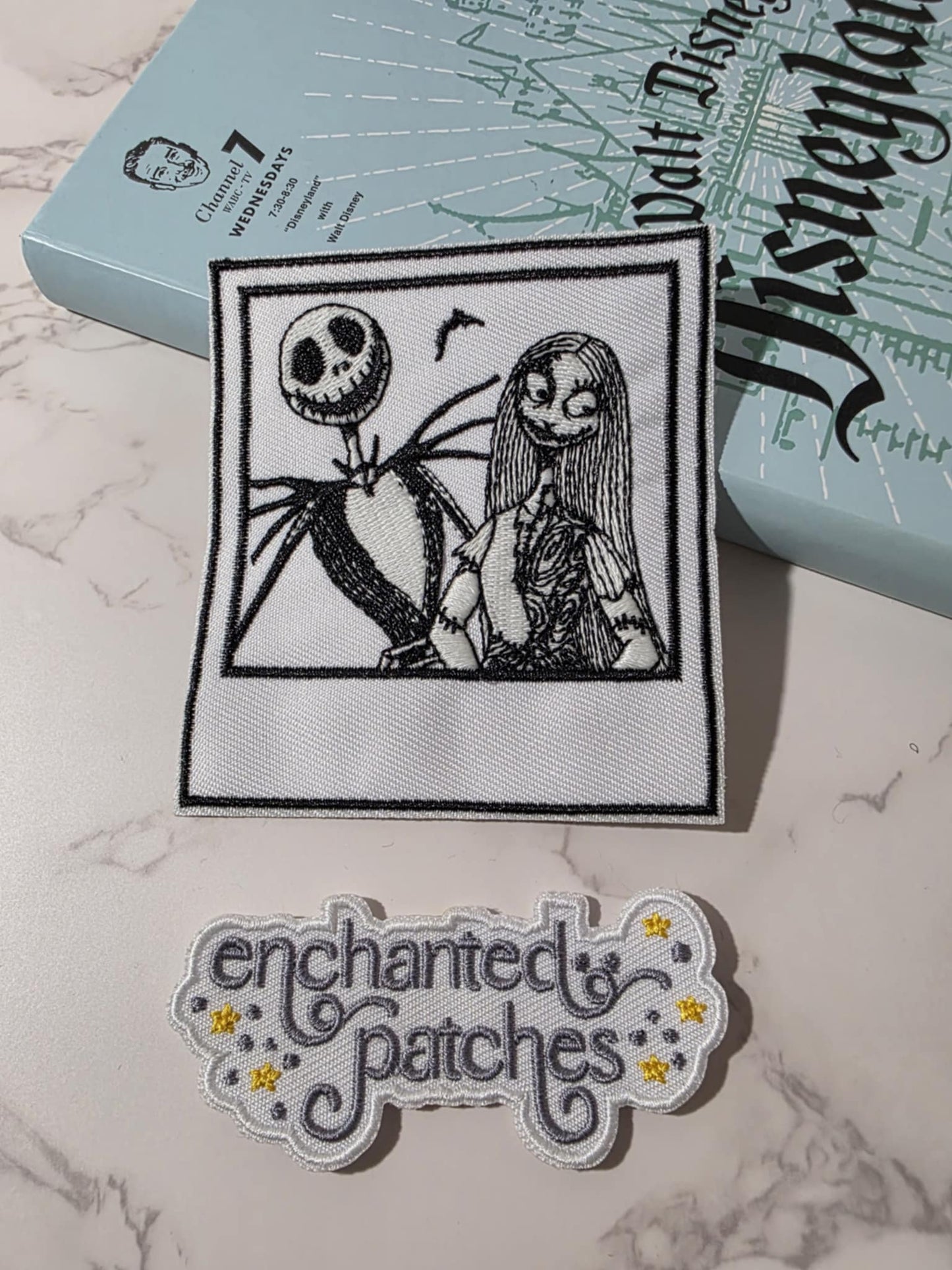 3.5" NBC Jack Sally Couple in Polaroid Picture Embroidered Iron On Patch