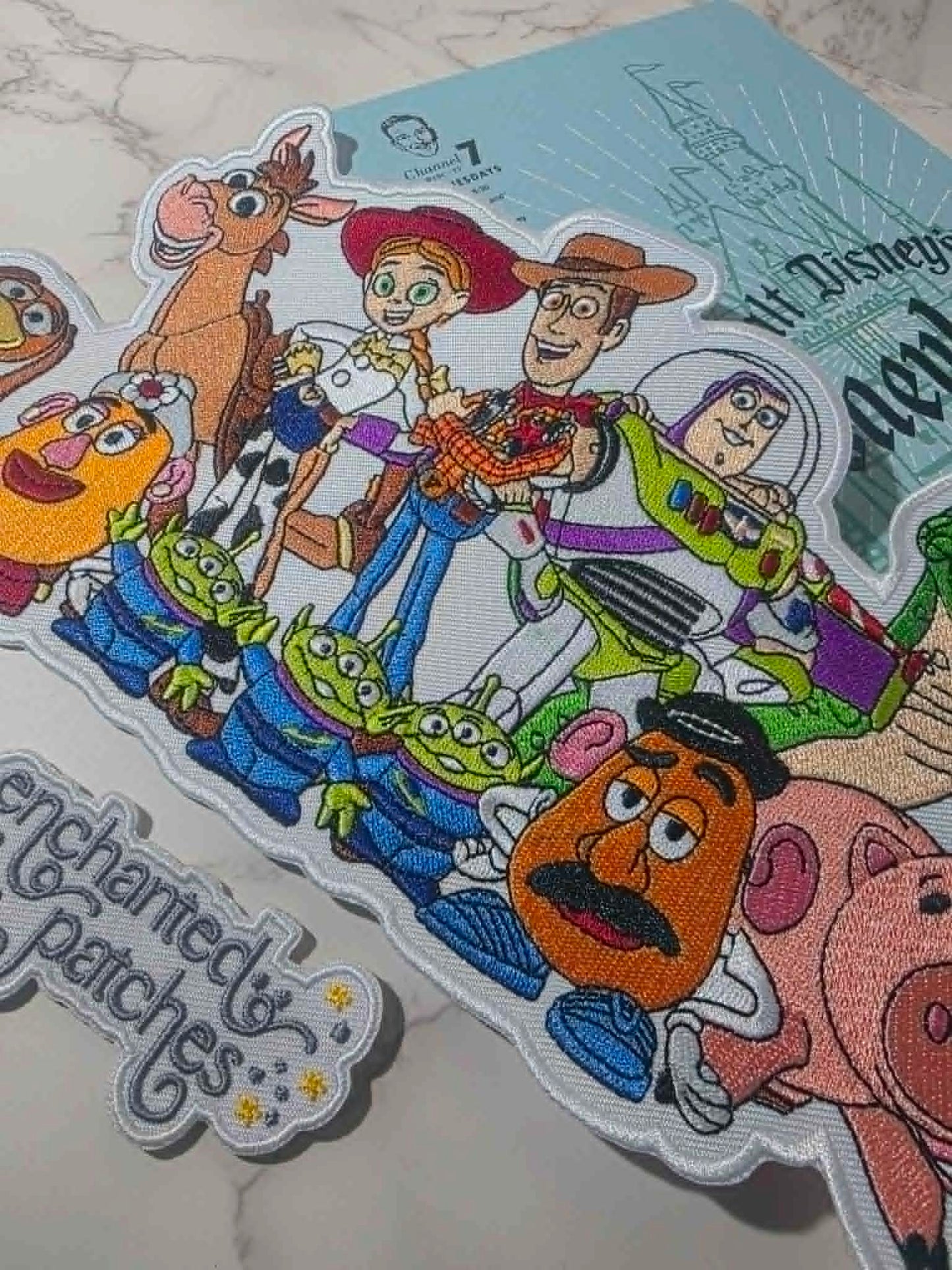 NEW DROP - 10" XL Toy Story Friends Alien Potato Head Slinky Embroidered Iron On Patch