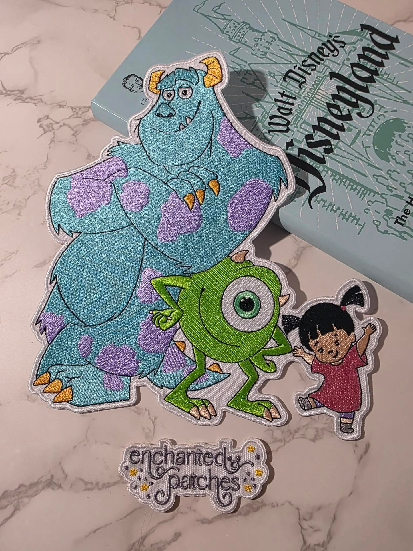 8" XL Happiest Park Monsters University and Friends Embroidered Iron On Patch