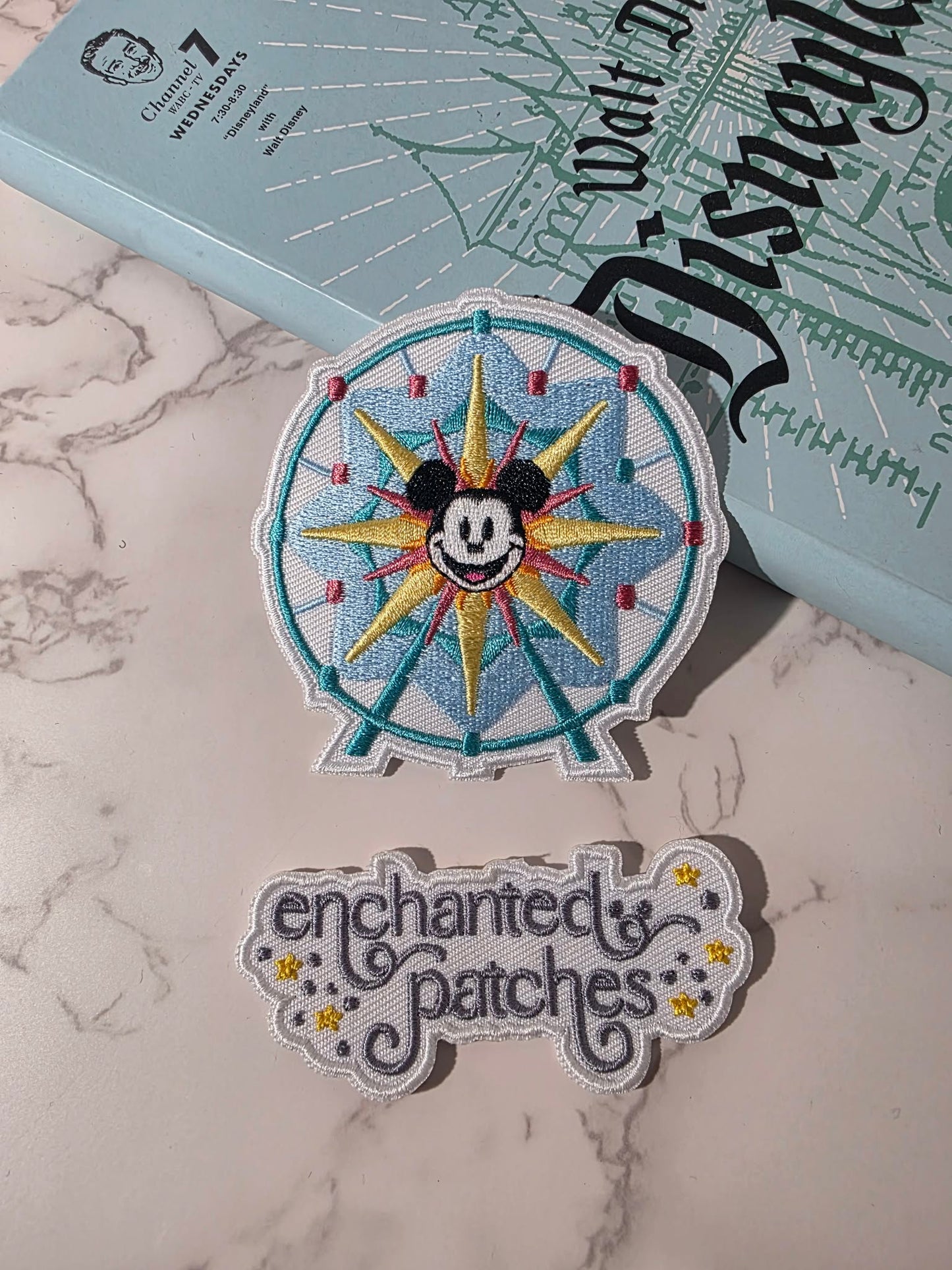 3" Pastel Happiest Park Mouse Carousel Fun Wheel Iron on Patch