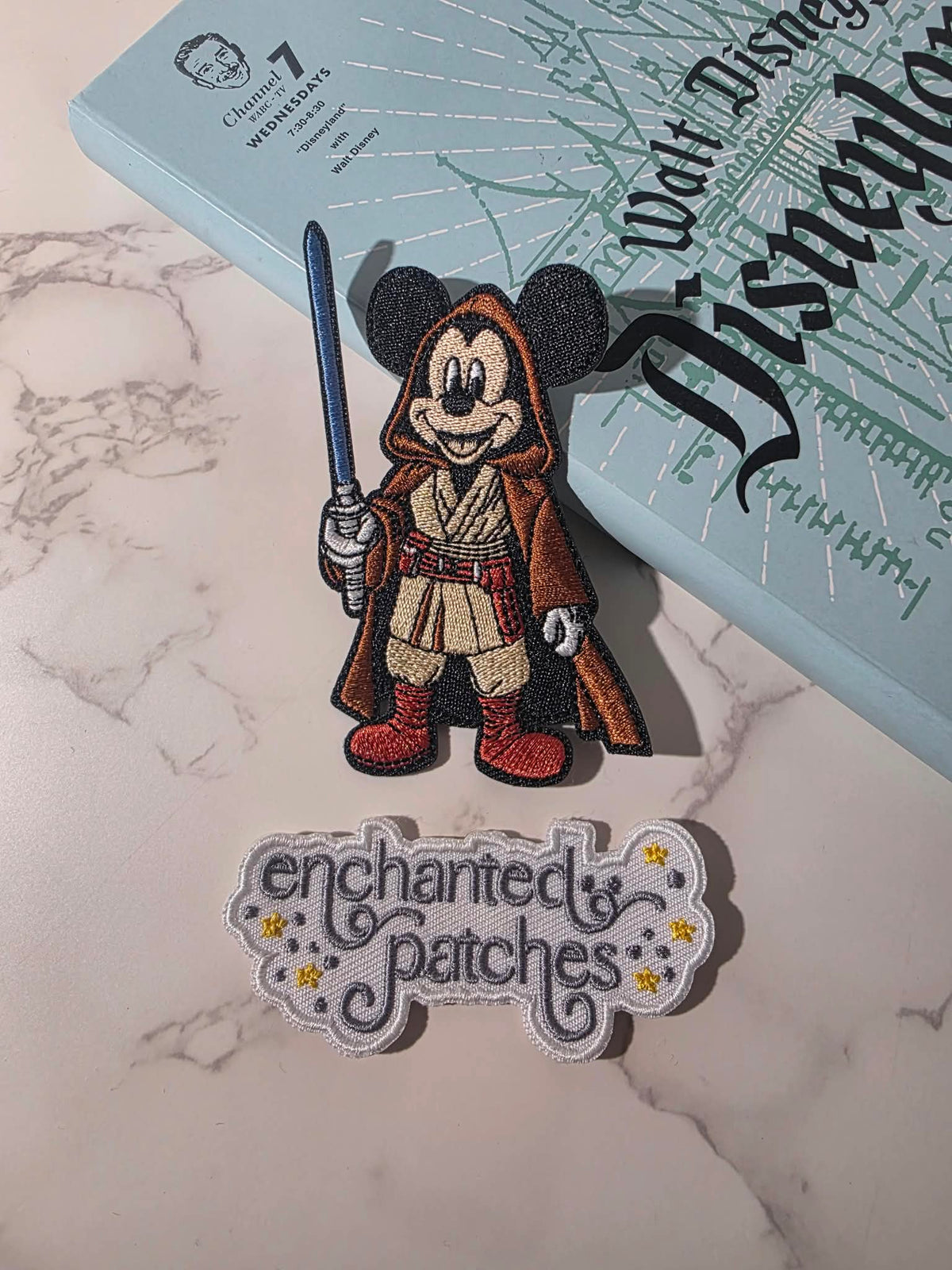 NEW DROP - 4" Mickey Mouse Cosplay Star Wars Lightsaber Embroidered Iron On Patch