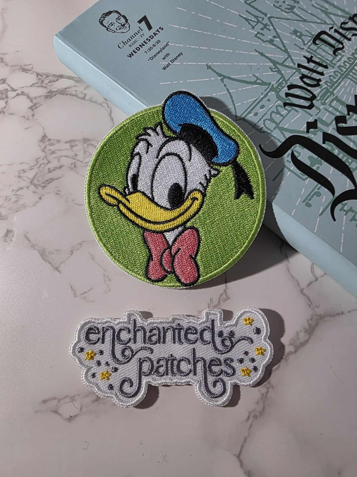 3" Vintage Retro Happiest Park Boy Duck Embroidered Iron On Patch