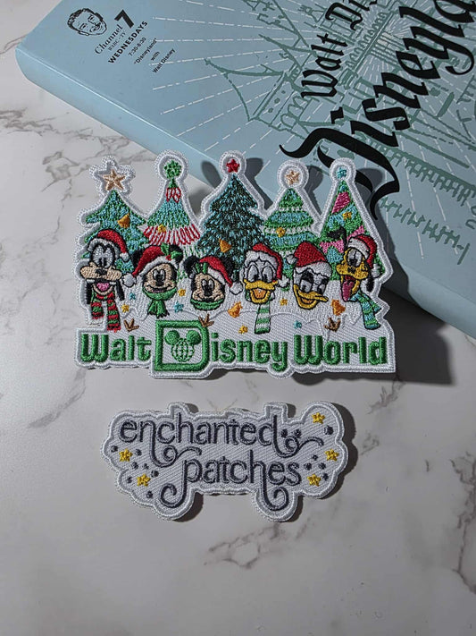 4" Christmas Magical Around the World Park Logo Iron On Patch