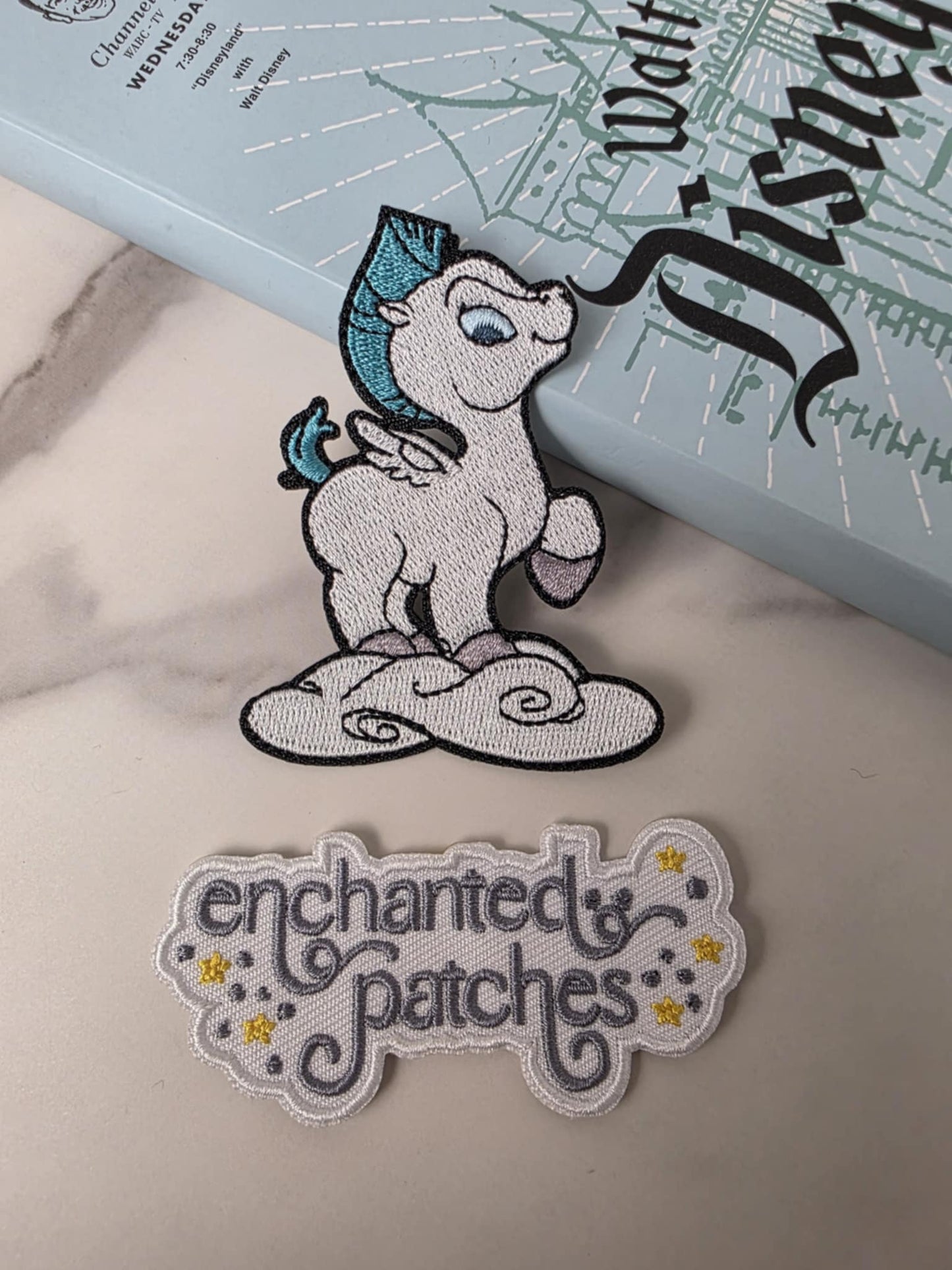 3" Baby White Horse from Hercules Embroidered Iron On Patch