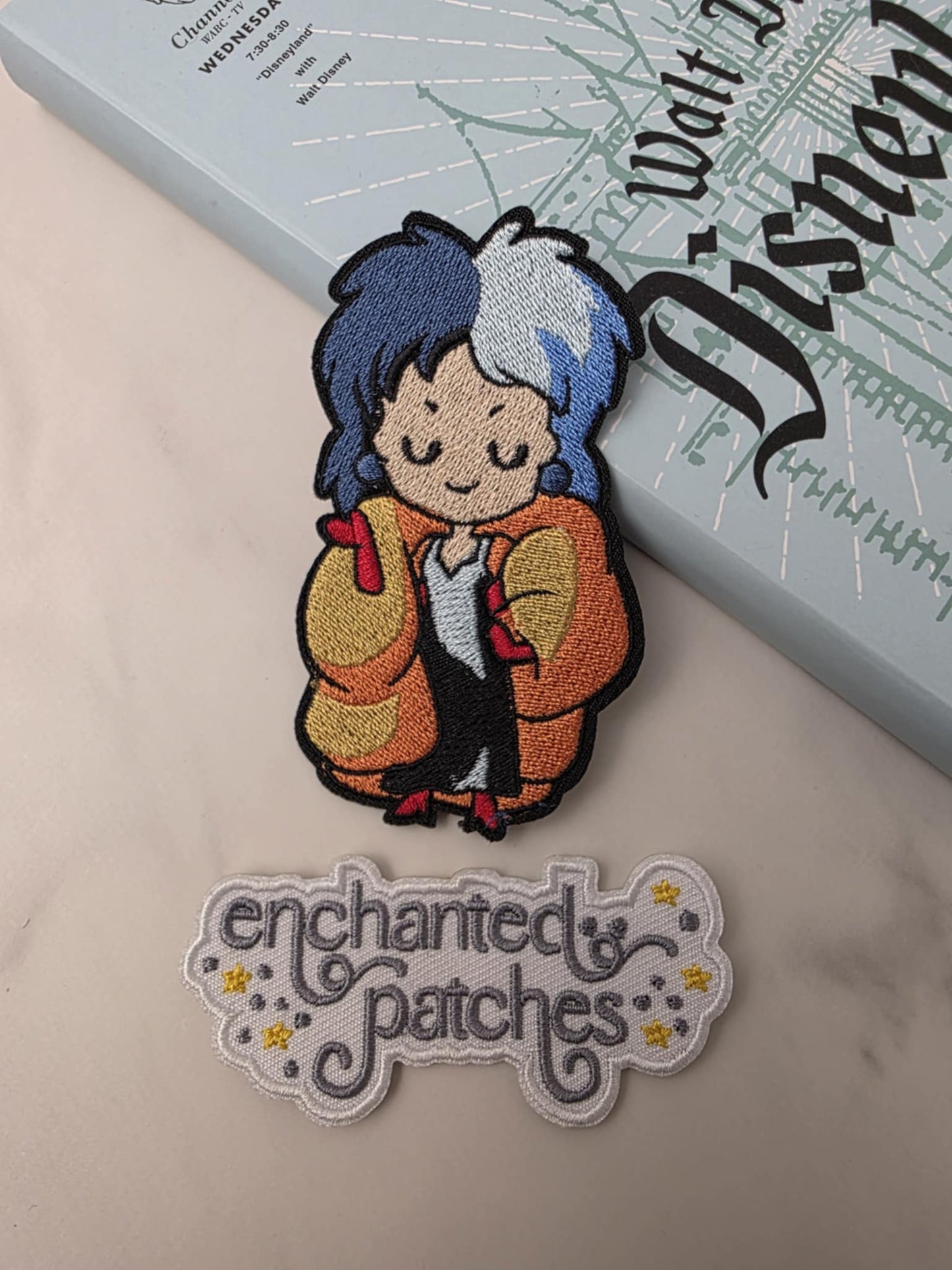 3.5" Kawaii Villain Cruella De Vil Embroidered Iron On Patch