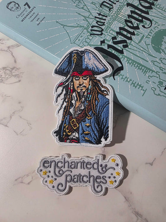 NEW DROP - 3.5" Pirates of the Caribbean Jack Sparrow Embroidered Iron On Patch