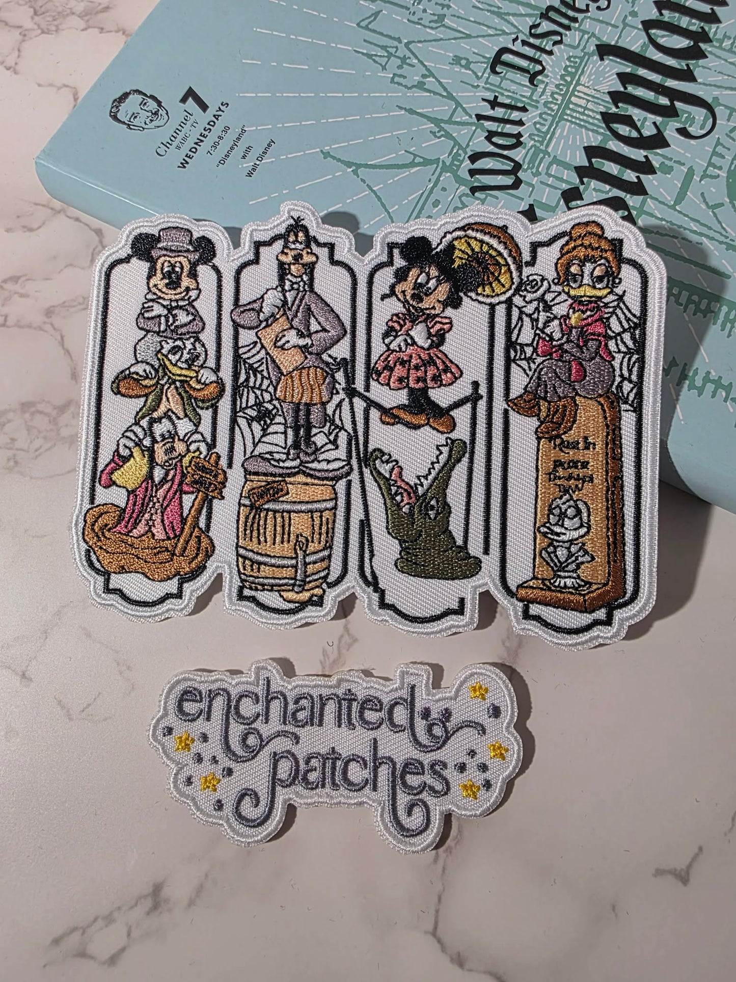 5" Haunted Mansion Hitch Hiking Ghost on Ride Iron On Patch