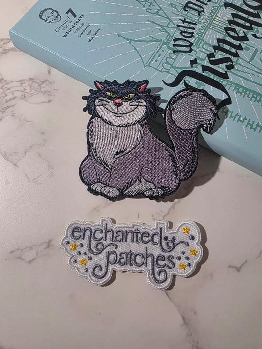 3" Cinderella Lucifer Villain Cat Embroidered Iron on Patch