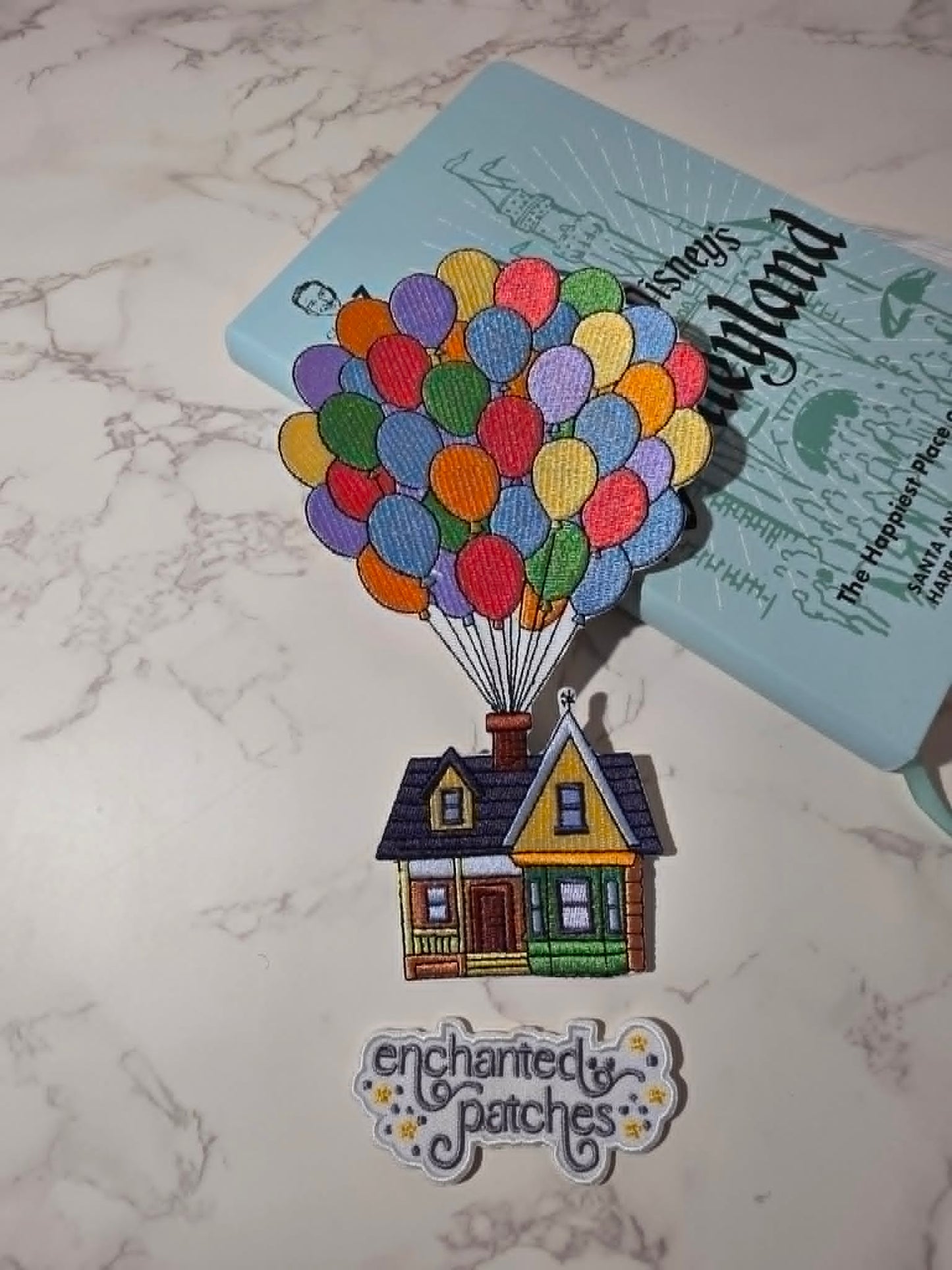 8" XL Balloon House Embroidered Iron On Patch