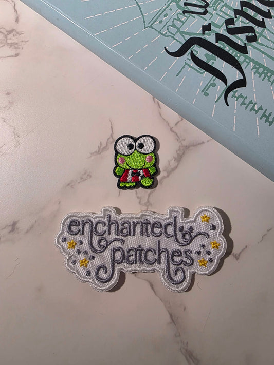 1" Mini Kawaii Japanese Frog Vintage Anime Cartoon Pastel Embroidered Iron On Patch