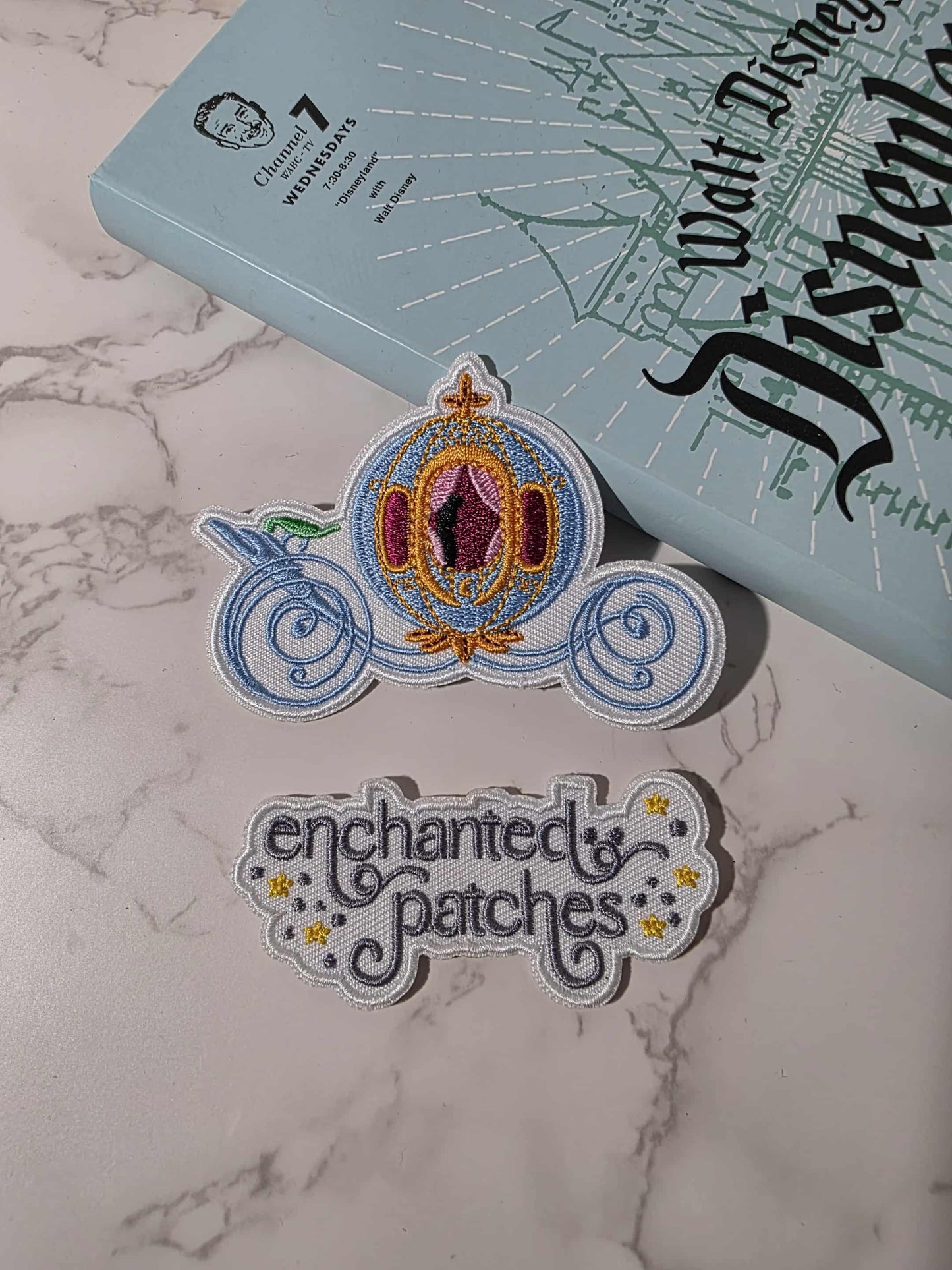 3.5" Glass Slipper Princess Pumpkin Carriage Iron On Patch