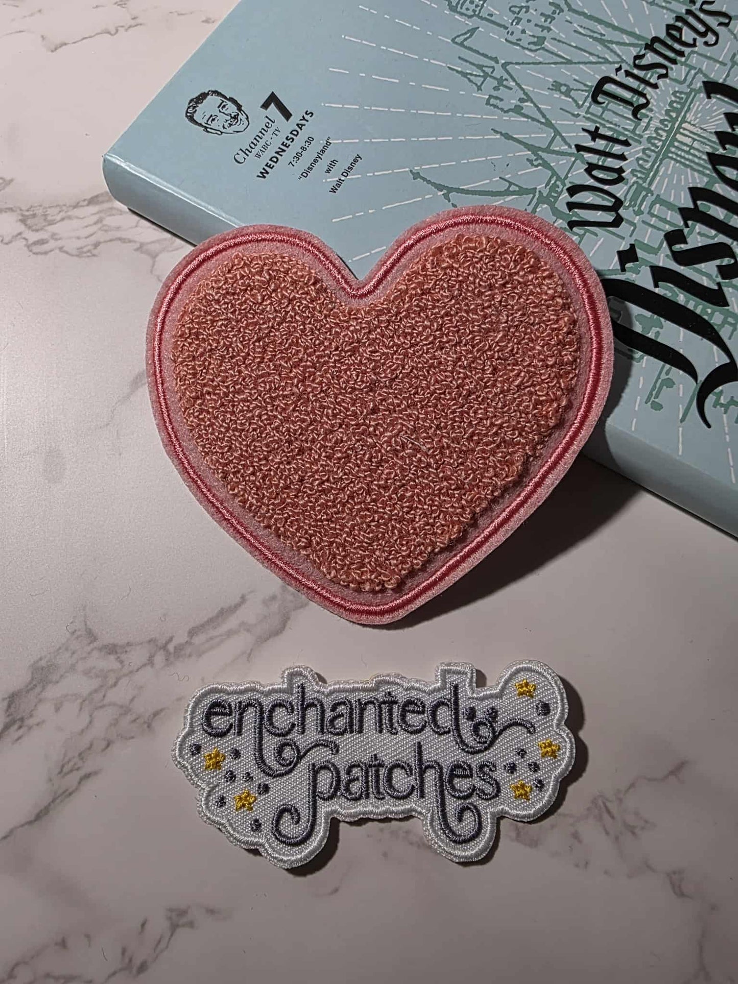 3" Chenille Fuzzy Valentine Heart Embroidered Iron On Patch