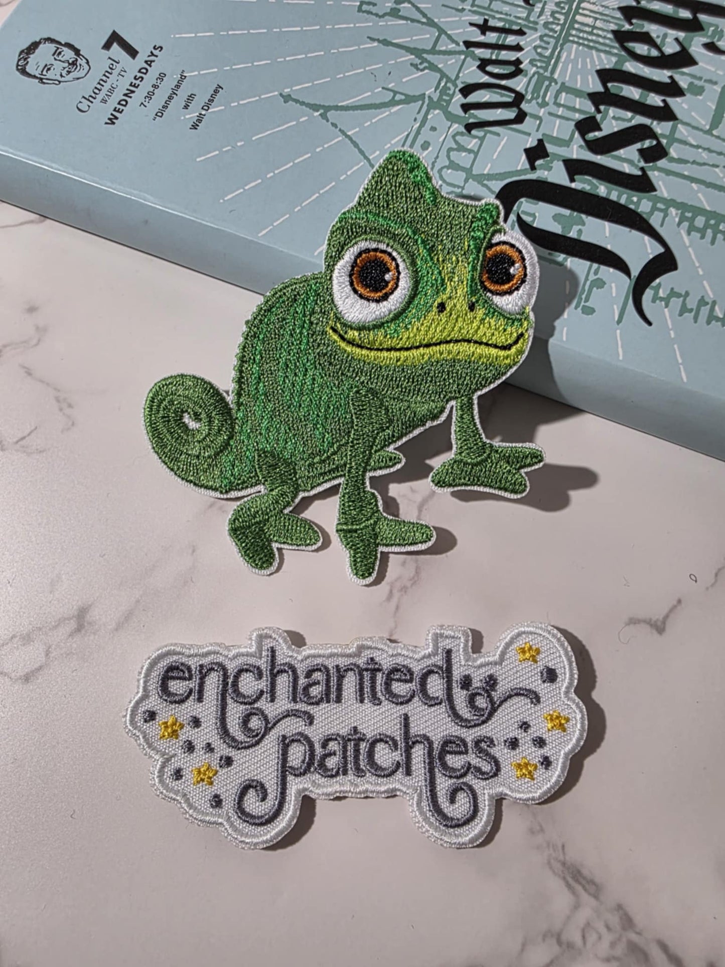 3" Long Hair Princess Gecko Friend Iron On Patch