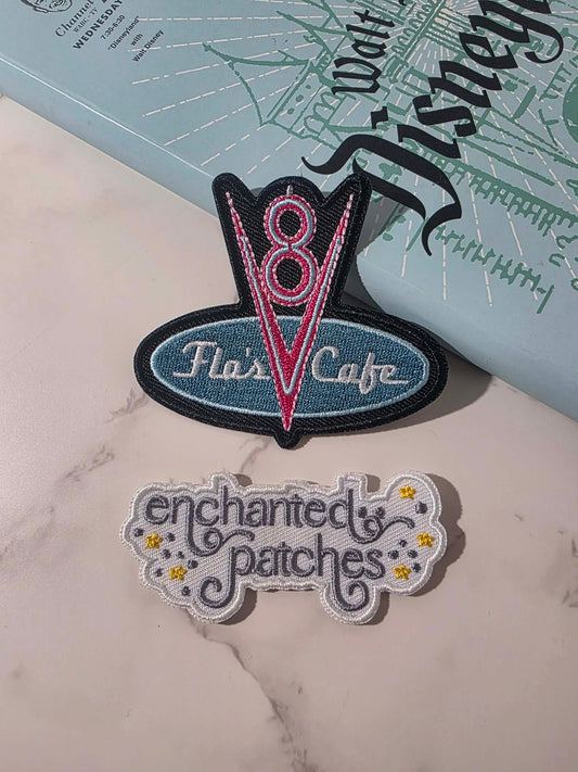 3" Flo's Cafe Restaurant Carsland Embroidered Iron On Patch