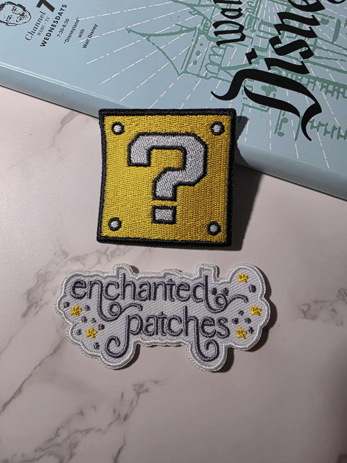 2" Video Game Yellow Question Mark Box Iron On Patch