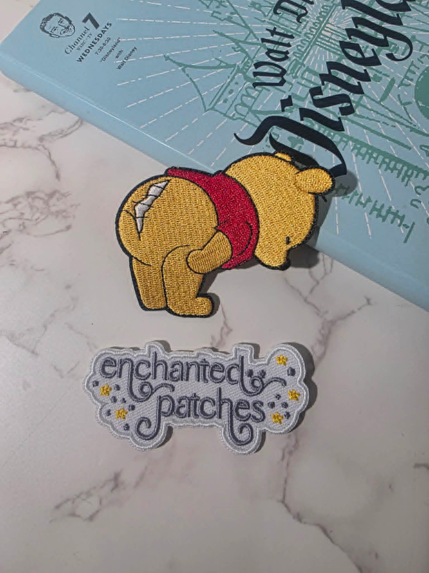 NEW DROP - 3" Winnie the Pooh Butt Ripped Cracked Embroidered Iron On Patch