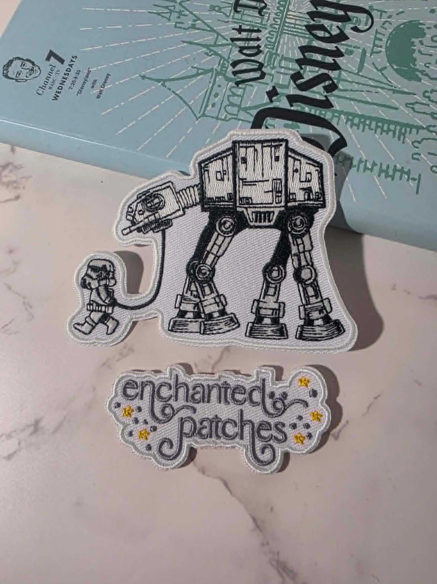 NEW DROP - 4" SW Star Galaxy Robot Trooper Walking AT-AT Embroidered Iron on Patch
