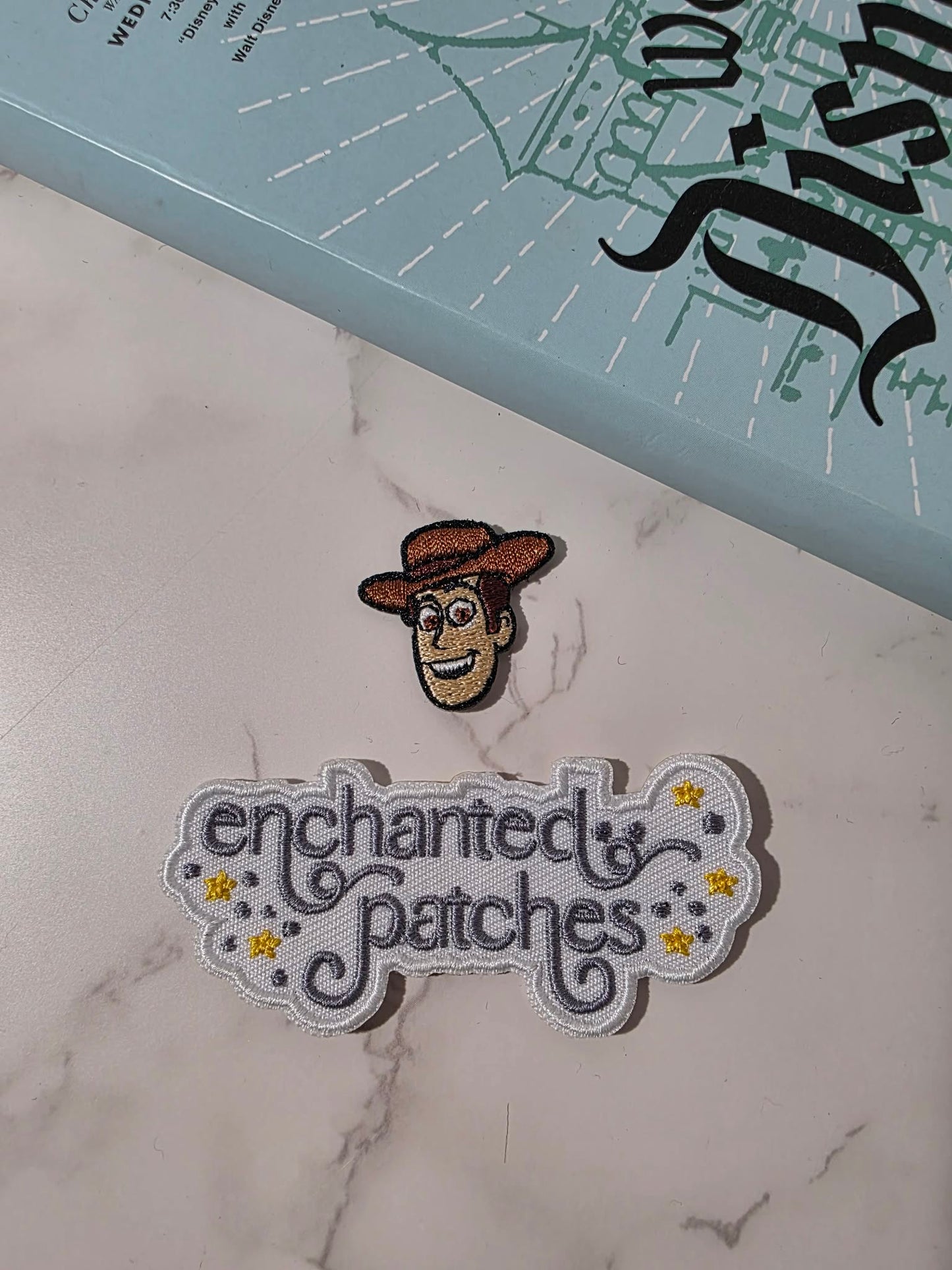2pc Set - 1" Mini Buzz Woody Space Cowboy Head Embroidered Iron On Patch