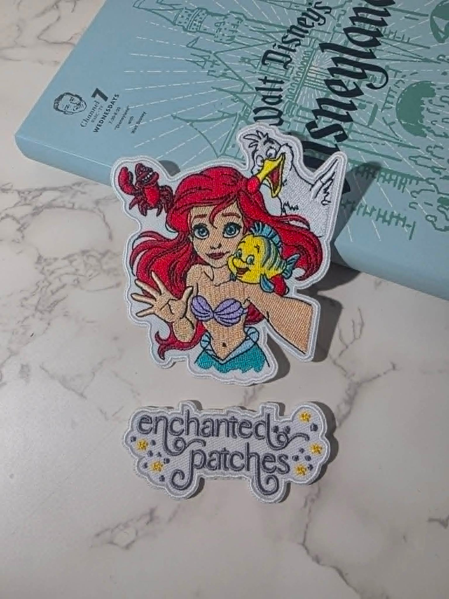 NEW DROP - 4" Mermaid Ariel Princess and Friends Embroidered Iron On Patch
