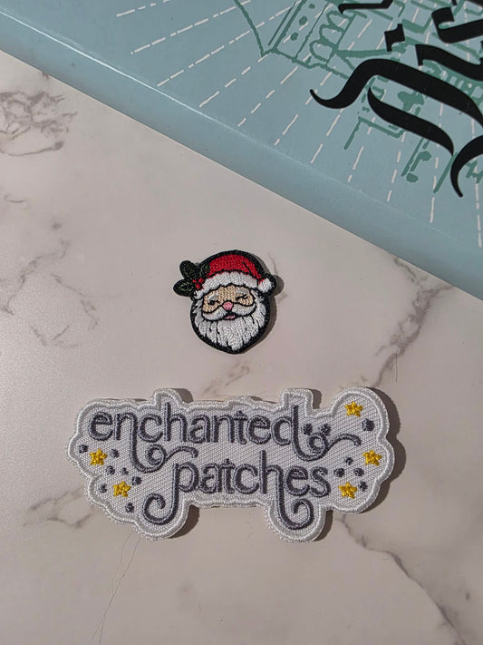 1" Mini Christmas Santa Claus Jolly Saint Nicholas Embroidered Iron On Patch