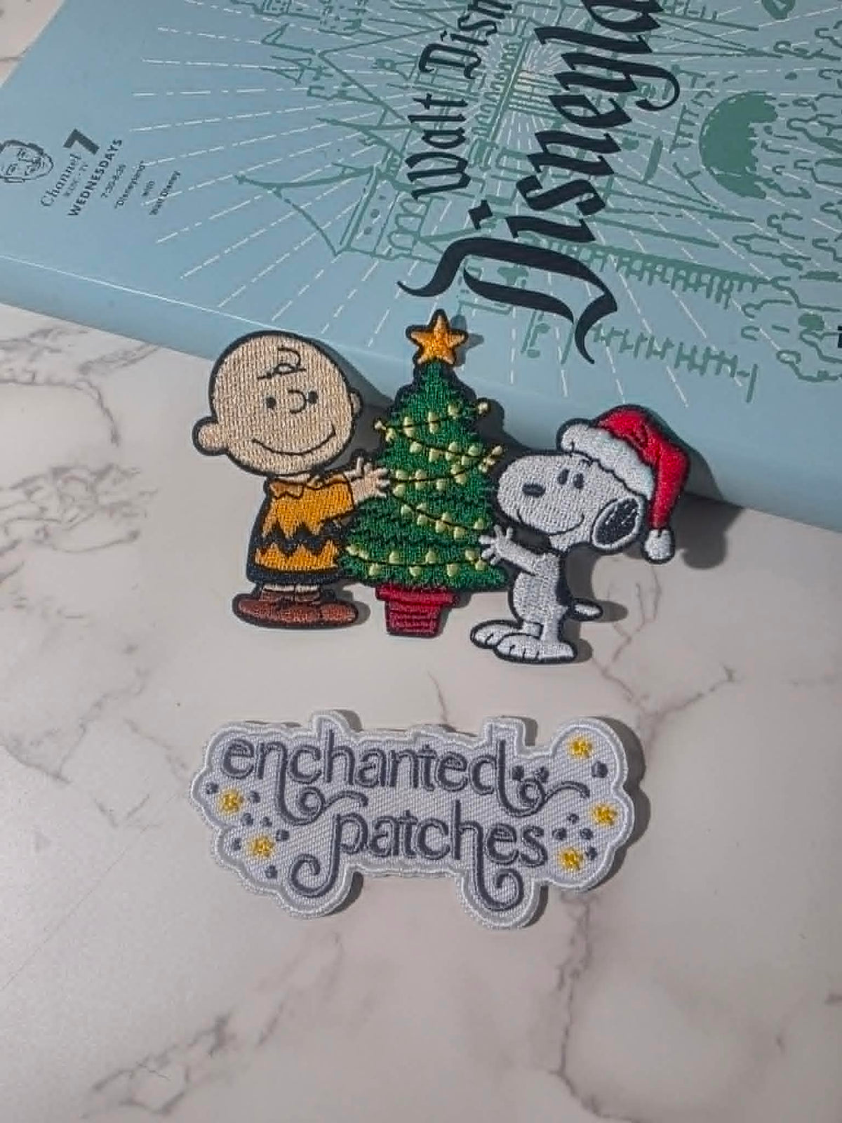 NEW DROP - 3.5" Christmas Tree Santa Snoopy and Charlie Brown Embroidered Iron On Patch