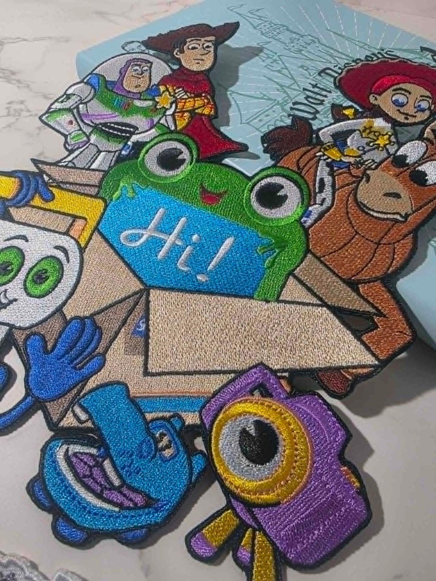 NEW DROP - 8" XL Toy Story 5 Friends Buzz Woody Tablet Embroidered Iron On Patch