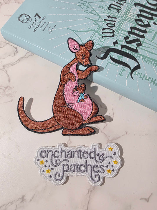 3.5" Winnie the Pooh Kanga Roo Friend Embroidered Iron On Patch