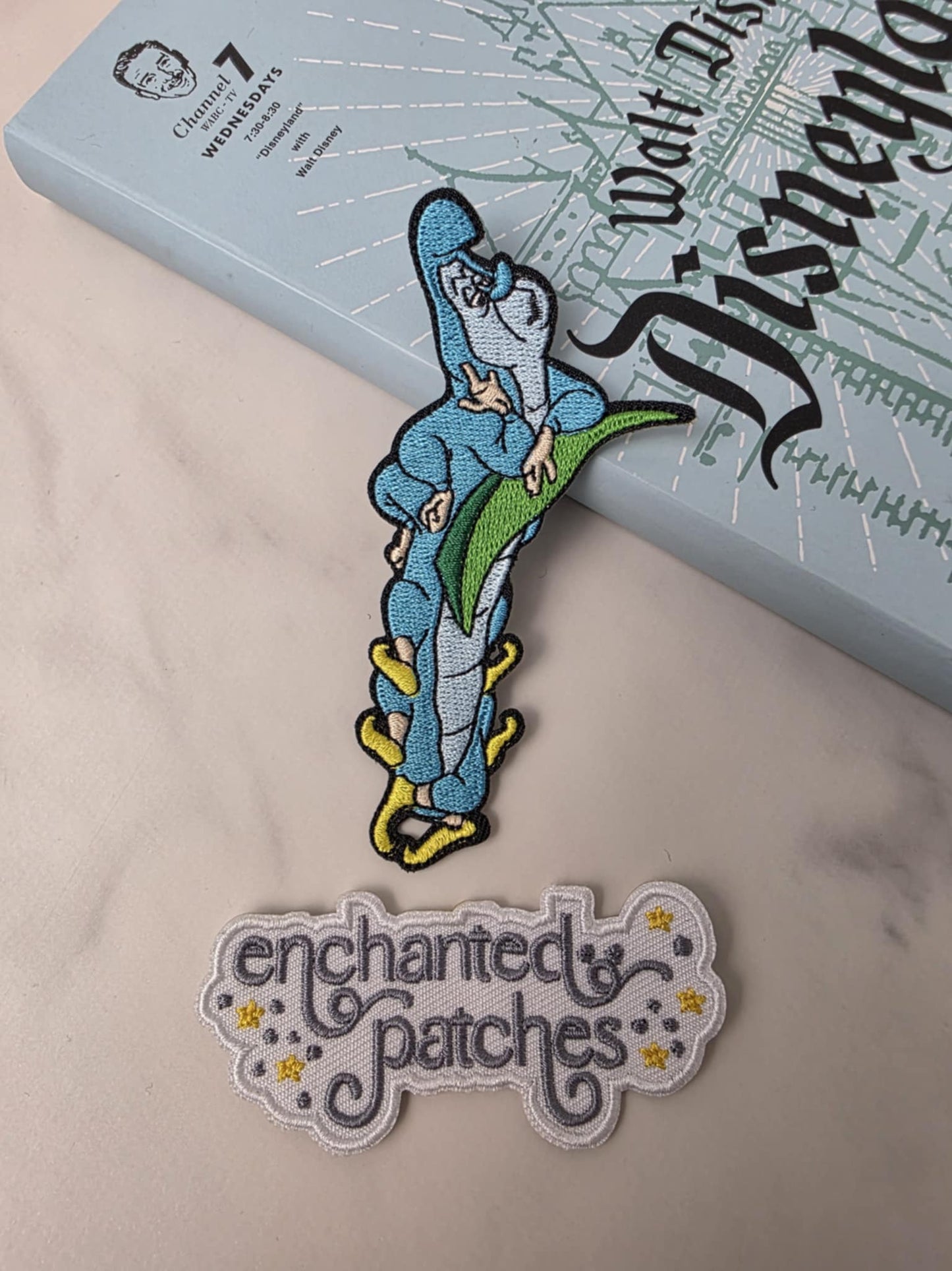 4" Wonderland Princess Caterpillar Embroidered Iron On Patch